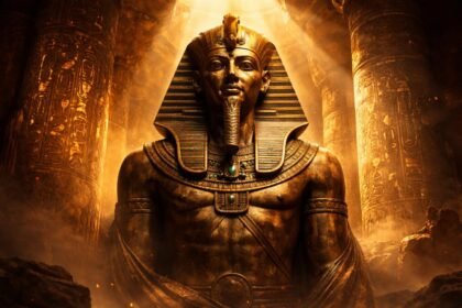 Symbol faraóna v sne s pocitom moci a tajomna