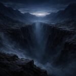 Sen o hlbokej priepasti symbolizujúci strach a neznámo