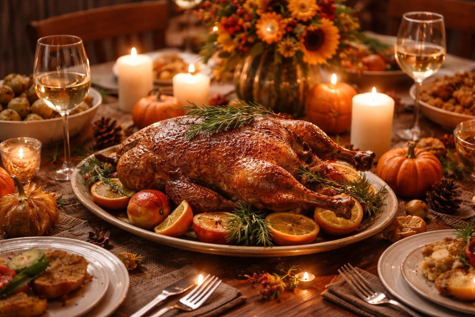 Symbol hojnosti a úspechu zobrazujúci pečenú kačku na tanieri