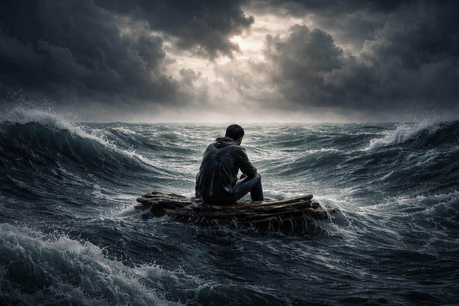 Sen o stroskotancovi na rozbúrenom mori, symbol neistoty a straty
