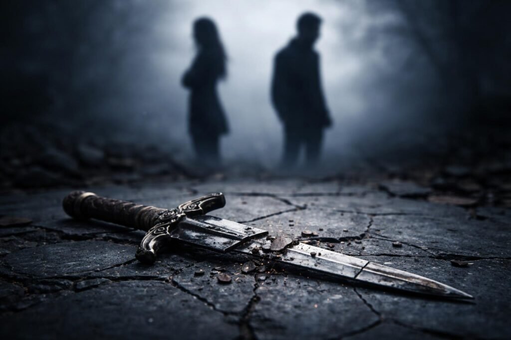 zlomeny-mec-a-vztahy-konflikty-zrada-odlucenie-1024x683 Čo znamená sen o zlomenom meči?